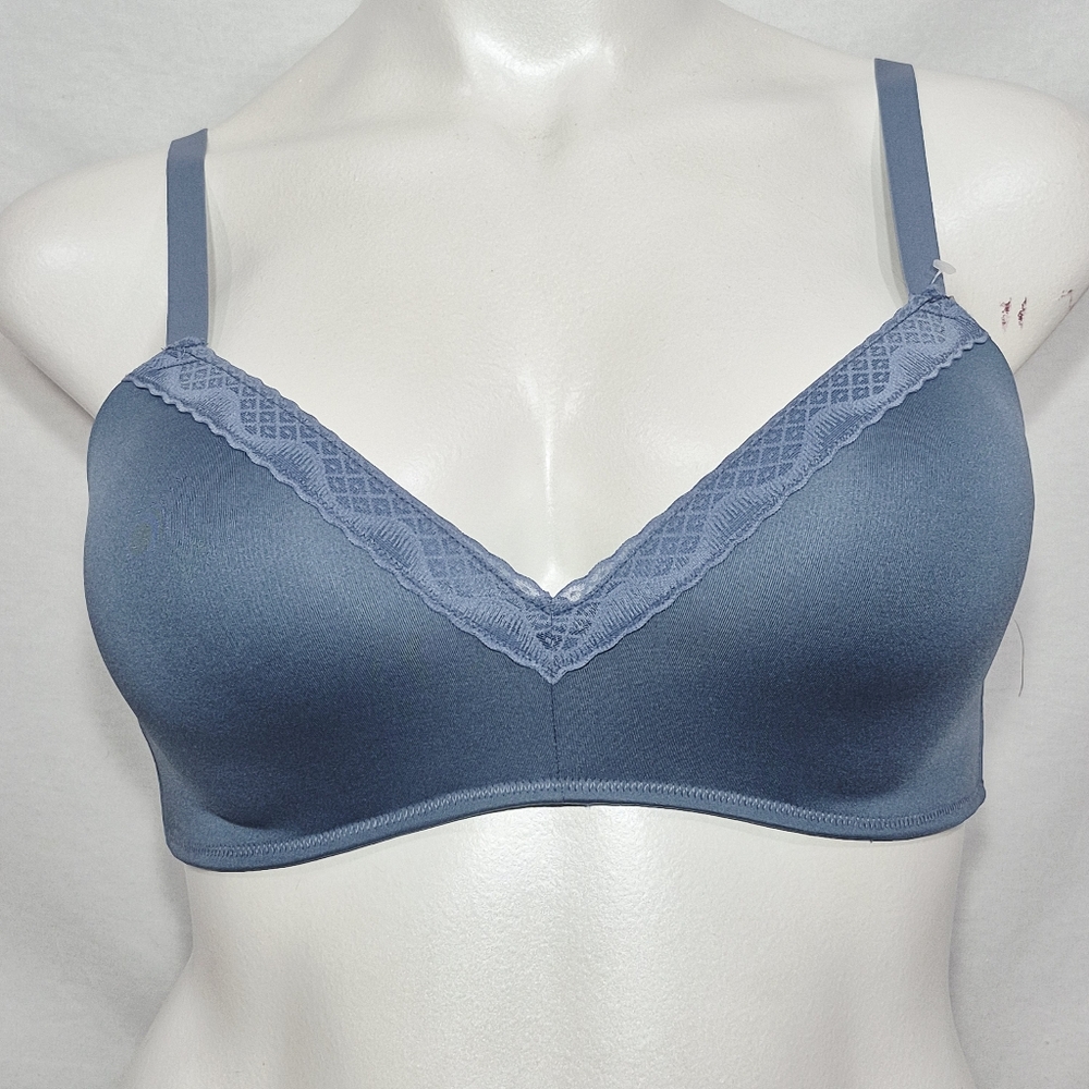 38D Maidenform MBT842 Modern Demi Wireless T-Shirt Bra Steel Blue NWT